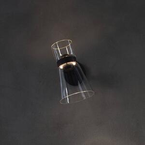 FLOS Kinkiet Nocturne Cone, możliwość ściemniania, czarny, salon / jadalnia, aluminium, design