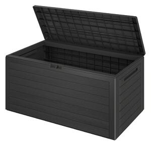 Pojemnik do przechowywania WOODEBOX, 280L, 120x46x57cm, antracytowa Prosperplast