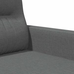 Sofa 2-osobowa, ciemnoszara, 120 cm, tapicerowana tkaninÄ