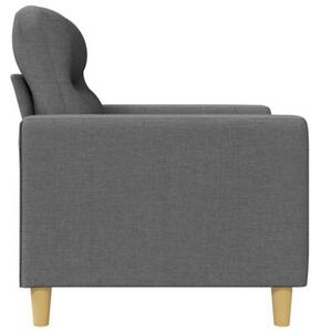 Sofa 3-osobowa, ciemnoszara, 180 cm, tapicerowana tkaninÄ