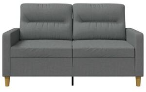 Sofa 2-osobowa, ciemnoszara, 120 cm, tapicerowana tkaninÄ
