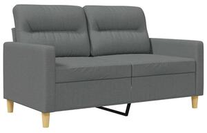Sofa 2-osobowa, ciemnoszara, 120 cm, tapicerowana tkaninÄ