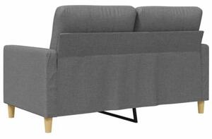 Sofa 2-osobowa, ciemnoszara, 120 cm, tapicerowana tkaninÄ