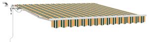 Markiza wysuwana Zielony i Żółty 300 x 250 cm Poliester