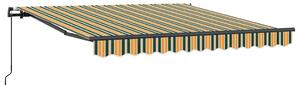 Markiza wysuwana Zielony i żółty 350 x 250 cm