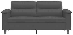 Sofa 2-osobowa, czarna, 140 cm, tapicerowana mikrofibrÄ
