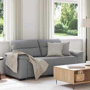Sofa 2-osobowa, jasnoszara, 180x81x84 cm, tapicerowana tkaninÄ