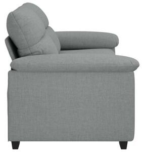 Sofa 2-osobowa, jasnoszara, 180x81x84 cm, tapicerowana tkaninÄ