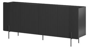 Komoda Malmi 200 cm - czarny mat / czarne nóżki