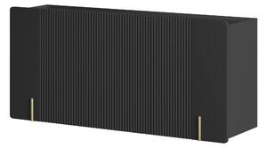 Komoda Malmi 150 cm wisząca - czarny mat / złoty