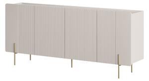 Komoda Malmi 200 cm - kaszmir / złote nóżki