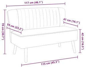 Sofa 117x55,5x77 cm, zielony materiaÅ