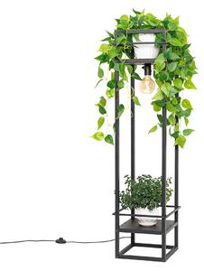 Inteligentna lampa podłogowa industrialna czarna w tym Wifi G95 - Cage Rack