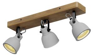 Lindby - Mirka 3 Lampa Sufitowa Grey/Dark Wood