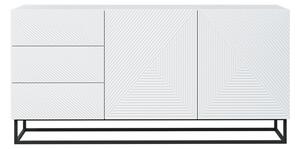 Komoda Asha z szufladami i metalowymi nogami 167 cm - biały mat