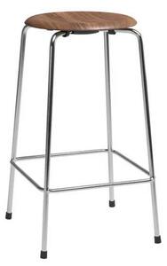 FRITZ HANSEN - High Dot™ Counter Stool 4-legs Walnut Veneer