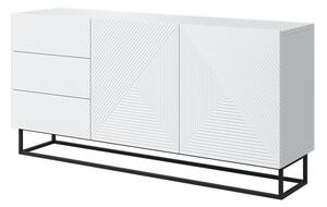 Komoda 167 cm Asha z szufladami na metalowych nogach - biały mat