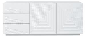 Komoda Asha z szufladami i ryflowanym frontem 167 cm - biały mat