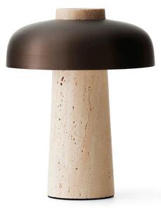 Audo Copenhagen - Reverse Portable Lampa Stołowa Piaskowy Travertine/Bronzed Aluminium Audo Cope