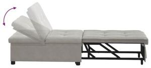 RozkÅadana sofa z mikrofibry w kolorze jasnoszarym