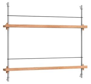 Moebe - Magazine Shelving 65 Półka Oak/Stainless Steel