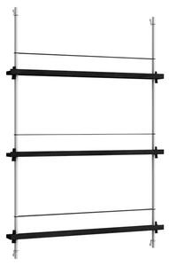 Moebe - Magazine Shelving 115 Półka Black/Stainless Steel