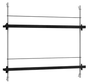 Moebe - Magazine Shelving 65 Półka Black/Stainless Steel