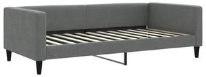 Sofa z funkcją spania, ciemnoszara, 100x200 cm, obita tkaniną