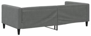 Sofa z funkcją spania, ciemnoszara, 100x200 cm, obita tkaniną