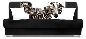 Czarno-biała wersalka z funkcją spania zebra G8-H16
