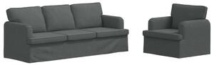 ModuÅowa sofa ciemnoszara z ergonomicznym designem i wygodnymi poduszkami