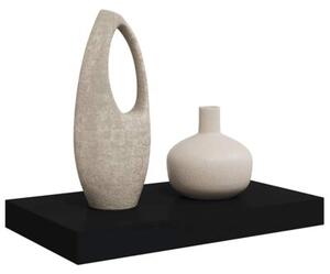 Półka ścienna, czarna, 40x23x3,8 cm, mdf