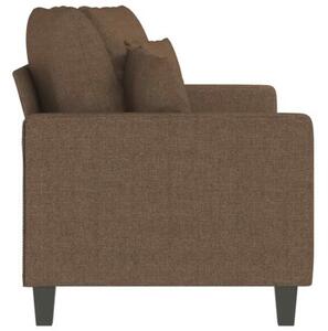Sofa 2-osobowa, brÄ zowa, 140 cm, tapicerowana tkaninÄ