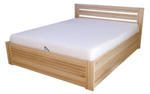 Łóżko drewniane Rocco : Rozmiar - 140x200, Pojemnik na pościel - Tak, Wybarwienie drewna - Buk naturalny, Rodzaj drewna - Buk