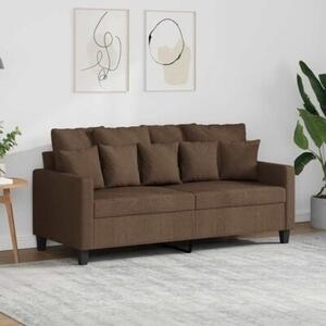 Sofa 2-osobowa, brÄ zowa, 140 cm, tapicerowana tkaninÄ