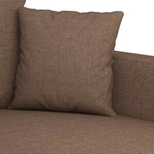 Sofa 2-osobowa, brÄ zowa, 140 cm, tapicerowana tkaninÄ