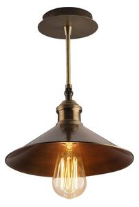 Lampa sufitowa w kolorze brązu z metalowym kloszem ø 24 cm Berceste – Opviq lights