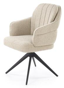 Beżowy fotel do jadalni loft | Umeblowana.com