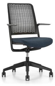 Obrotowe krzesło biurowe WithMe Black tapicerowane