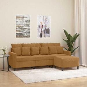 Sofa 3-osobowa z podnÃ³Å¼kiem, brÄ zowy, 180 cm, aksamit