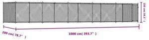 Klatka dla psa, z drzwiami, szara, 10x2x1,5 m, stal