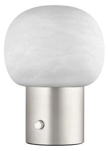 Blomus - Iris LED Lampa Stołowa Matt Alabaster Stainless Steel