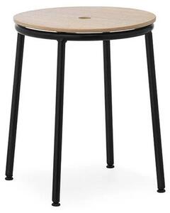 Normann Copenhagen - Circa Stołek H45 Black Steel/Oak