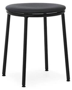 Normann Copenhagen - Circa Stołek H45 Upholstery Black Steel/Ultra Leather Black Normann Copenhage