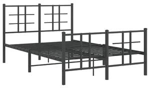 Czarne łóżko loftowe z metalu 120x200cm - Estris