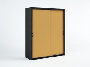 Szafa przesuwna Pascal 185 cm czarna/toffee nowoczesny design