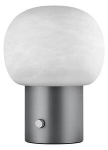 Blomus - Iris LED Lampa Stołowa Alabaster Gunmetal