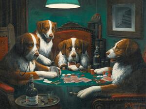 Reprodukcja Poker Game, C. M. Coolidge