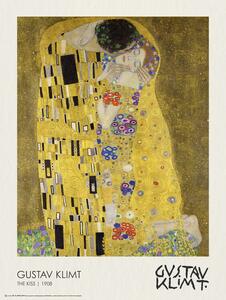 Plakat, Obraz The Kiss 1908, Gustav Klimt