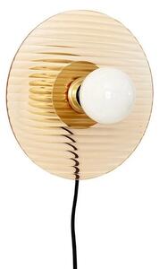 Hübsch - Halo Lampa Ścienna Amber/Brass